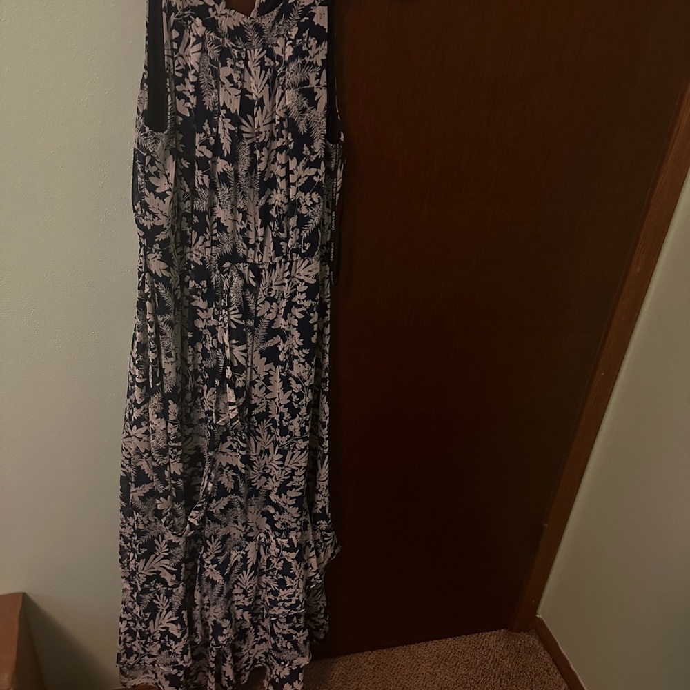 Calvin Klein Black and White Floral Maxi Dress